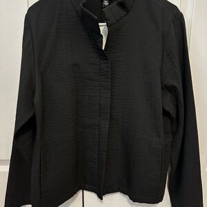 Eileen Fisher Mandarin Collar Jacket // Size Large